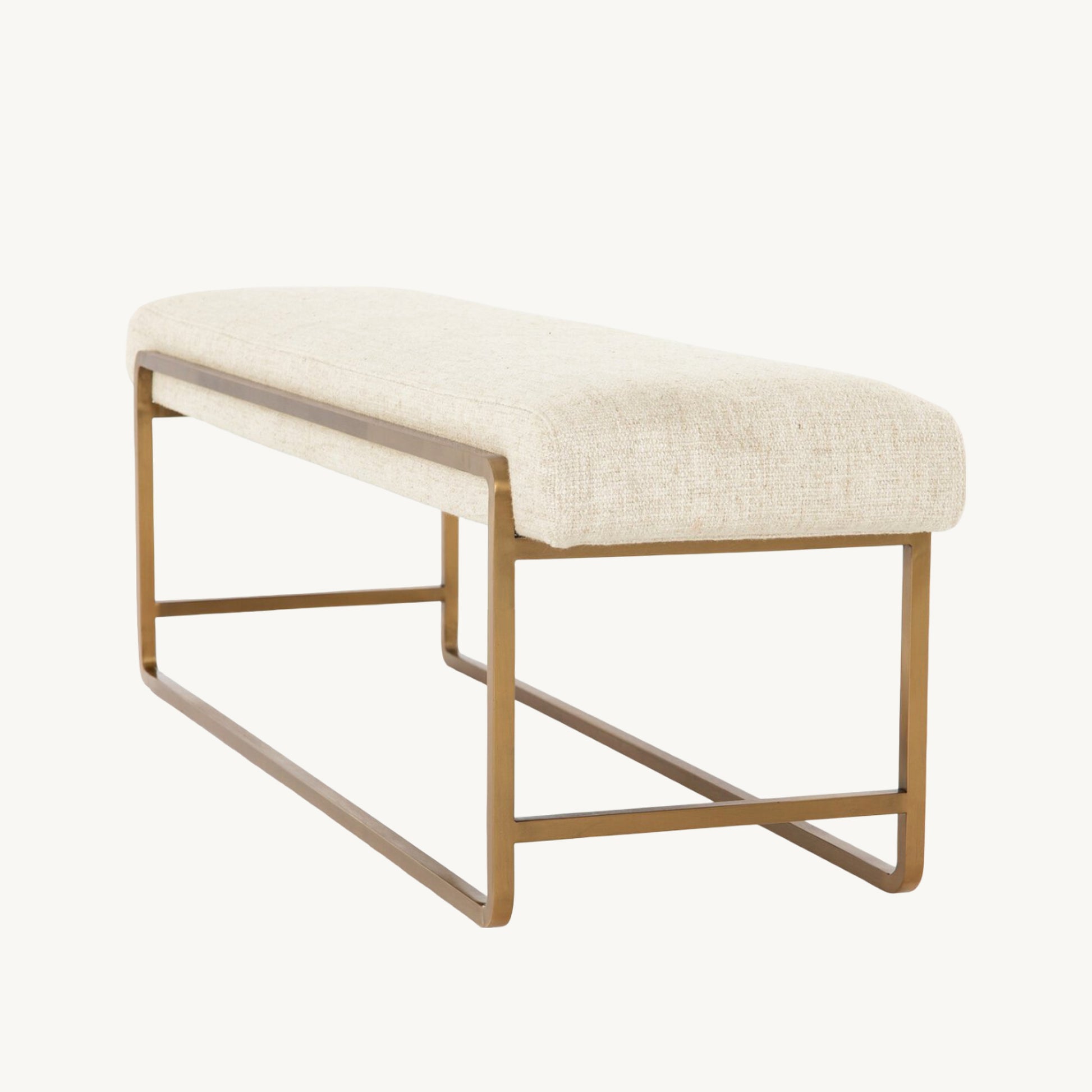 Via Fabric Bench with Metal Legs Via | IONS DESIGN | Dubai | UAE