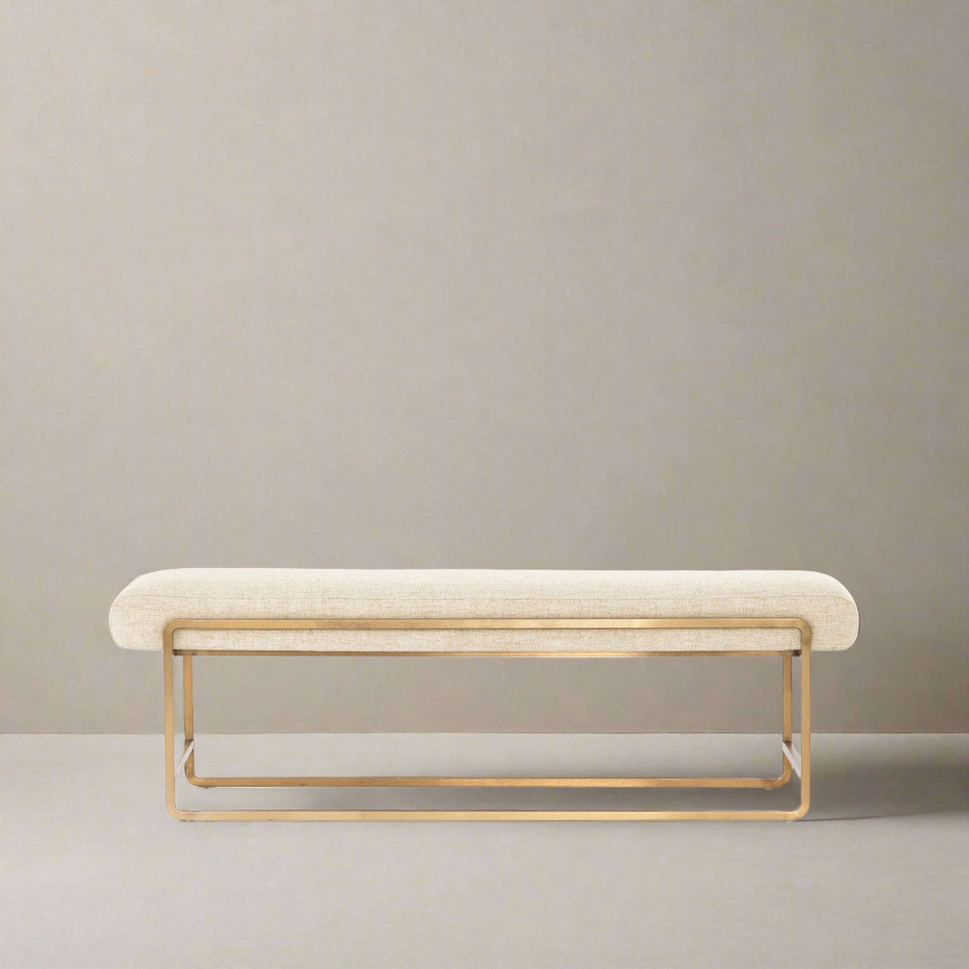 Via Fabric Bench with Metal Legs Via | IONS DESIGN | Dubai | UAE