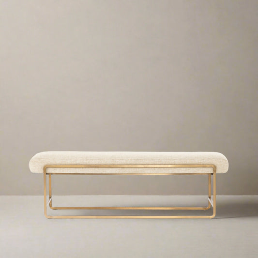 Via Fabric Bench with Metal Legs Via | IONS DESIGN | Dubai | UAE