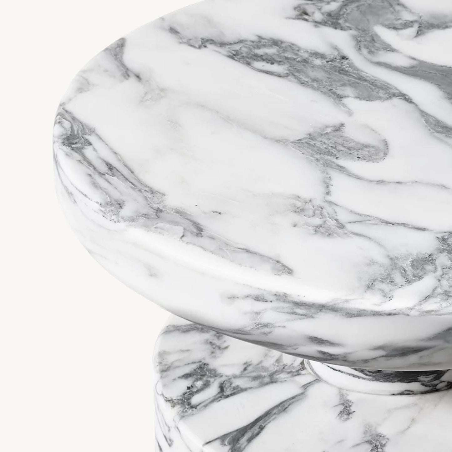 White Marble Bedside Table | IONS DESIGN | RH | Dubai | UAE