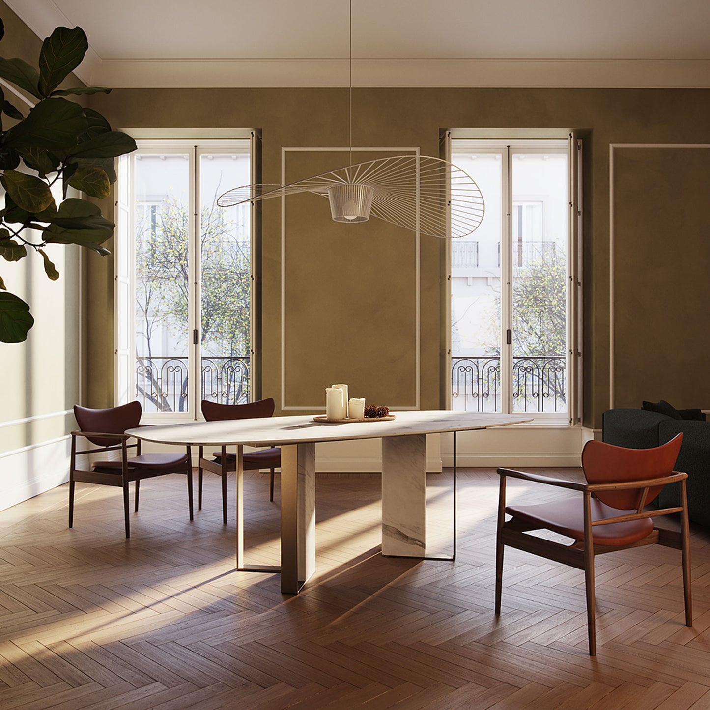 White Marble Modern Dining Table | IONS DESIGN | Dubai | UAE