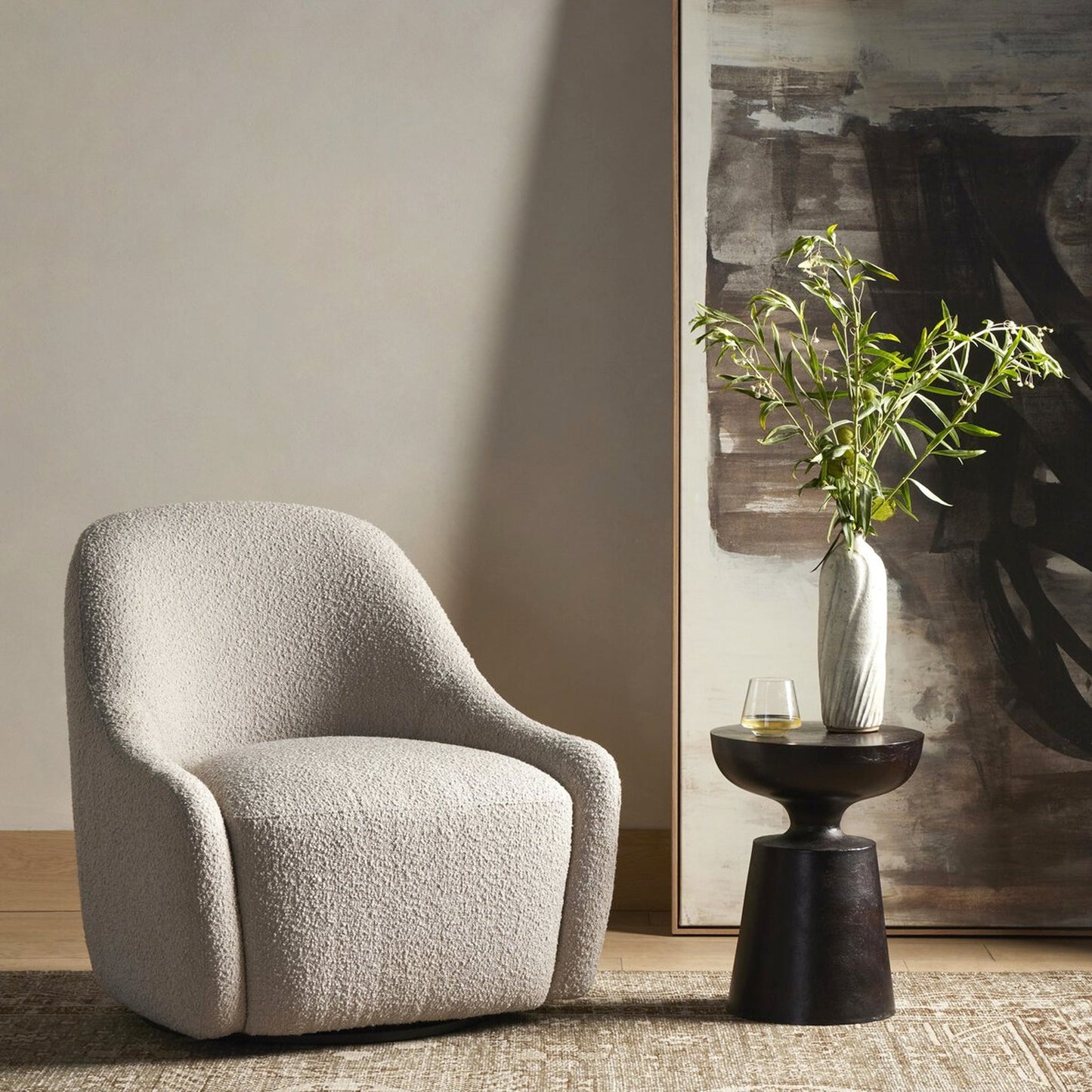 Abi Upholstered Swivel Chair | IONS DEIGN | Dubai | UAE