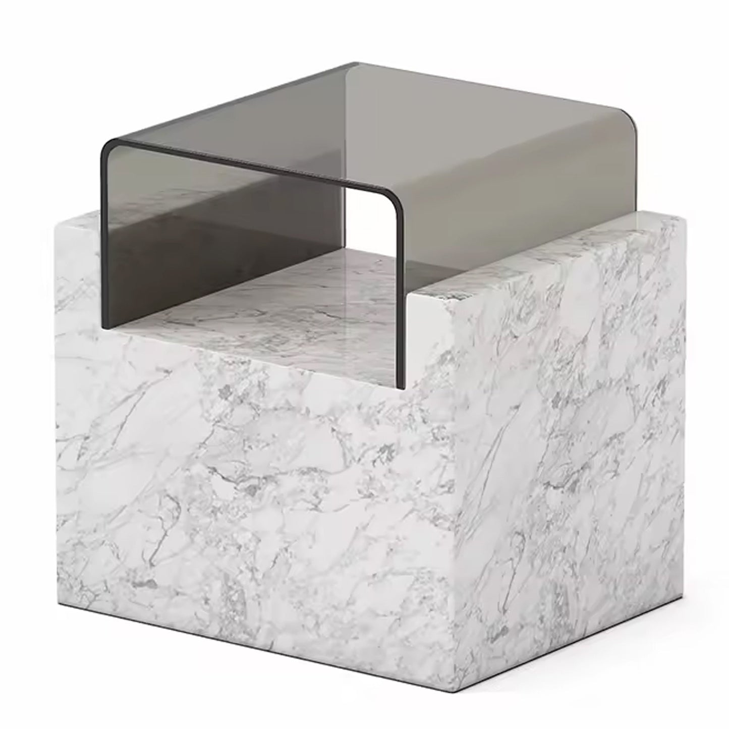Fin Contemporary Marble Bedside Table | IONS DEIGN | Dubai | UAE