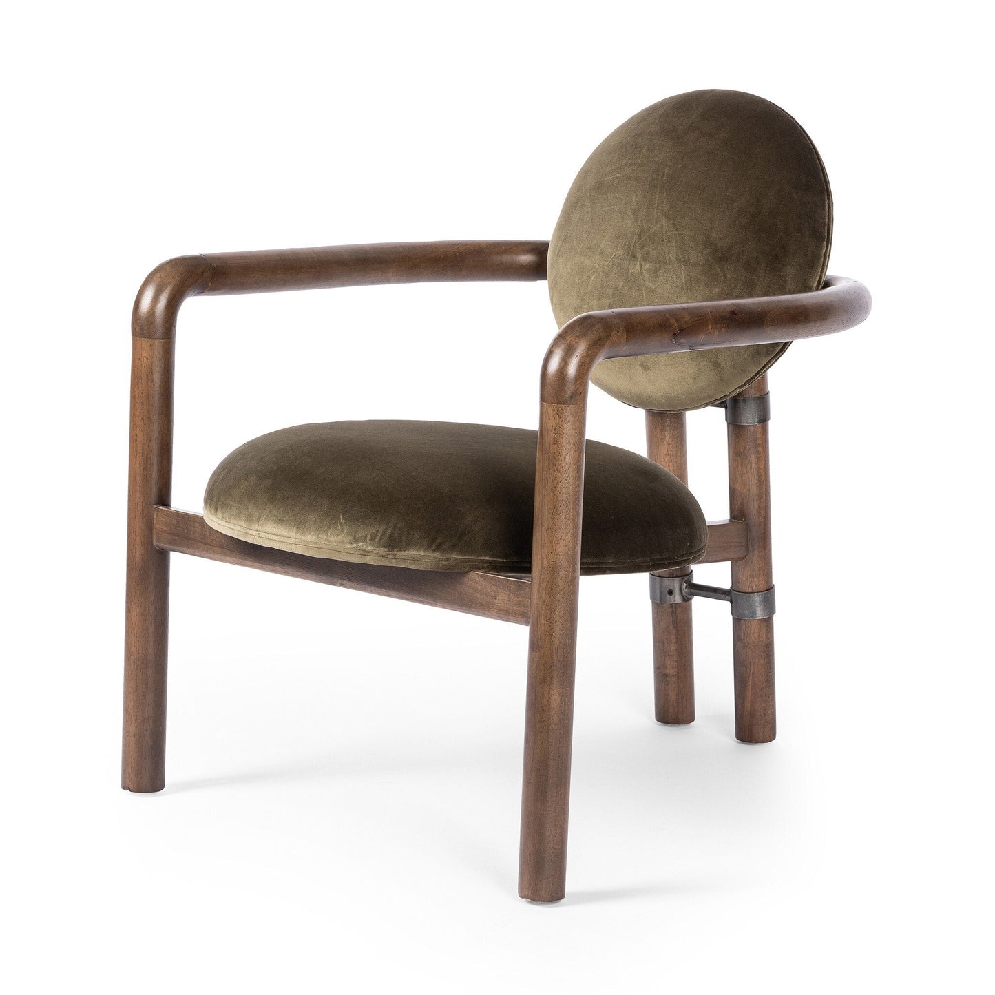 Kat Velvet wood Modern Armchair - IONS DESIGN | Dubai | UAE