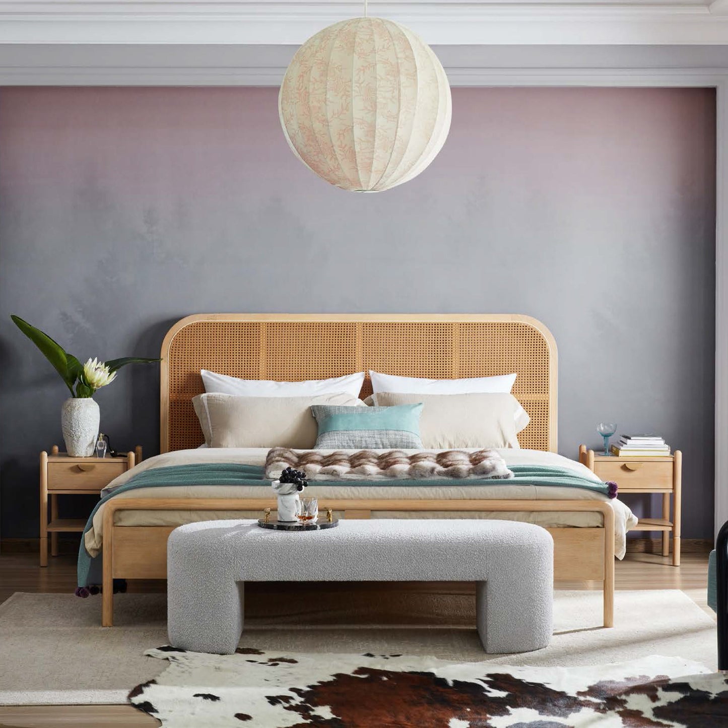 Zac Light Grey Upholstered Bench | IONS DEIGN | Dubai | UAE