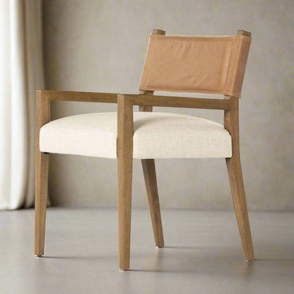 Iza Modern Leather Back Dining Armchair - IONS DESIGN | Dubai | UAE 