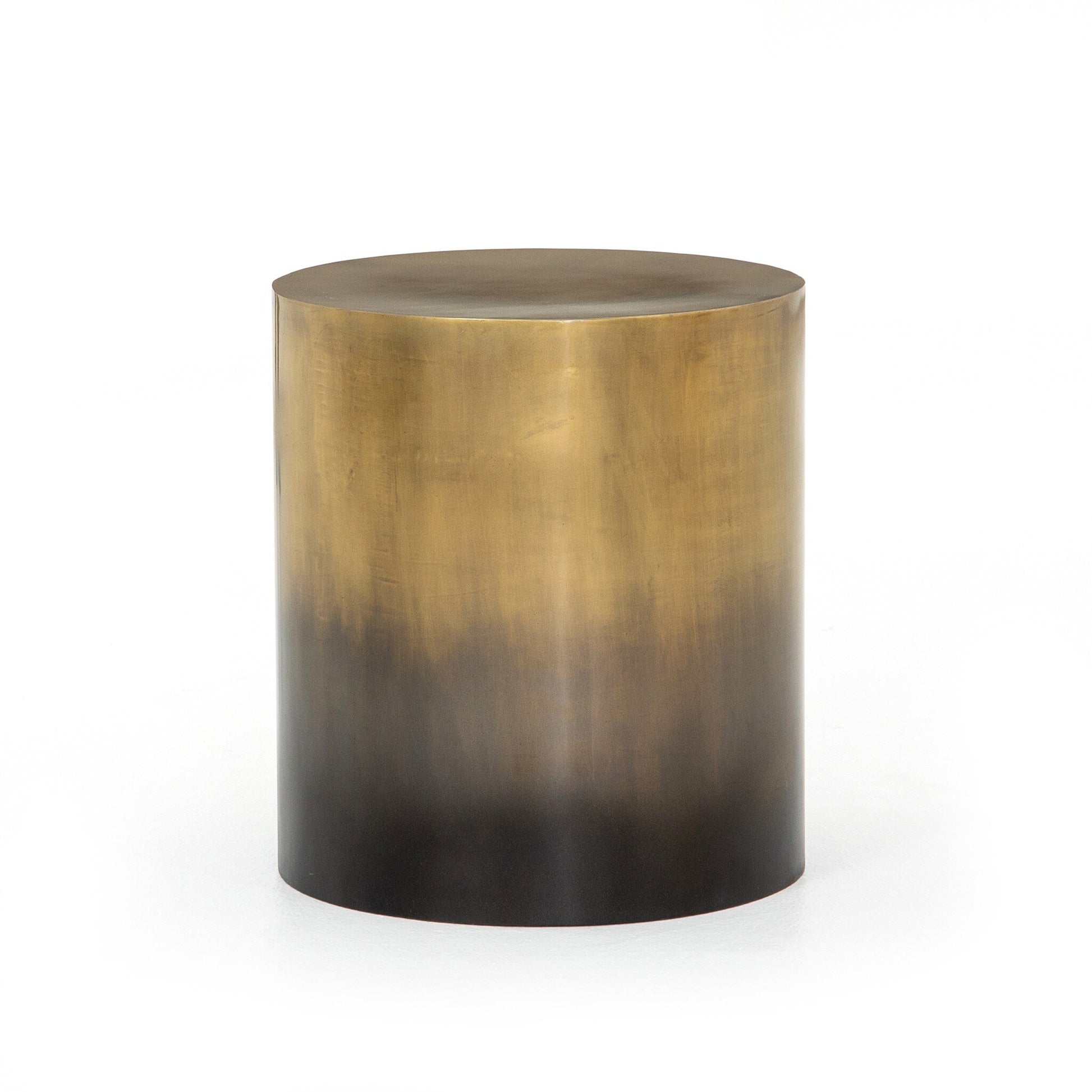 Una Antique brass cylindrical side table - IONS DESIGN | Dubai | UAE 