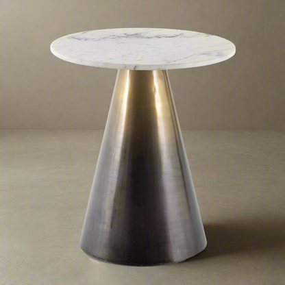 Raf White Marble Top Accent Table - IONS DESIGN | Dubai | UAE 