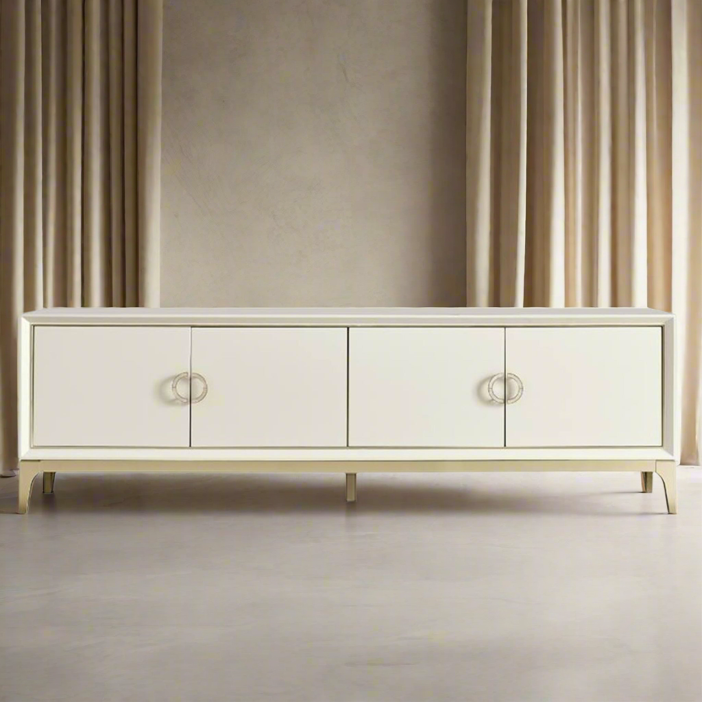 Raj White Media Cabinet - IONS DESIGN | Dubai | UAE 