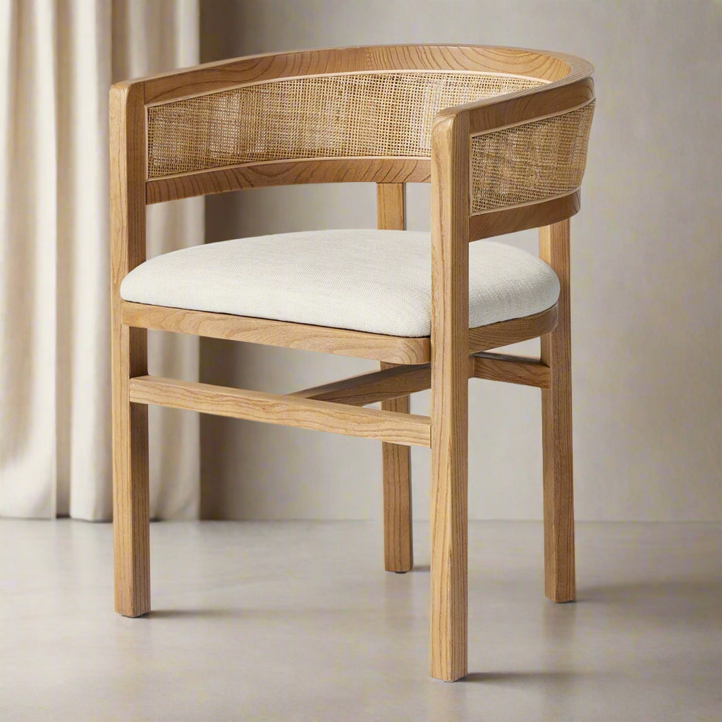 Art  Wooden Barrel Back  Dining Chair - IONS DESIGN | Dubai | UAE 