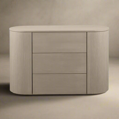 Sol Oval Shaped 3 Drawer Dresser - IONS DESIGN | Dubai | UAE 