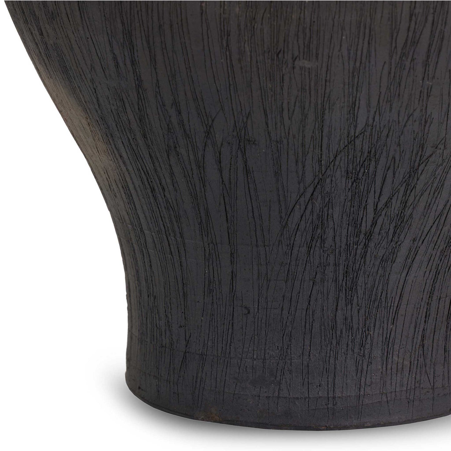 Nia Aged Black Terracotta Vase - IONS DESIGN | Dubai | UAE 