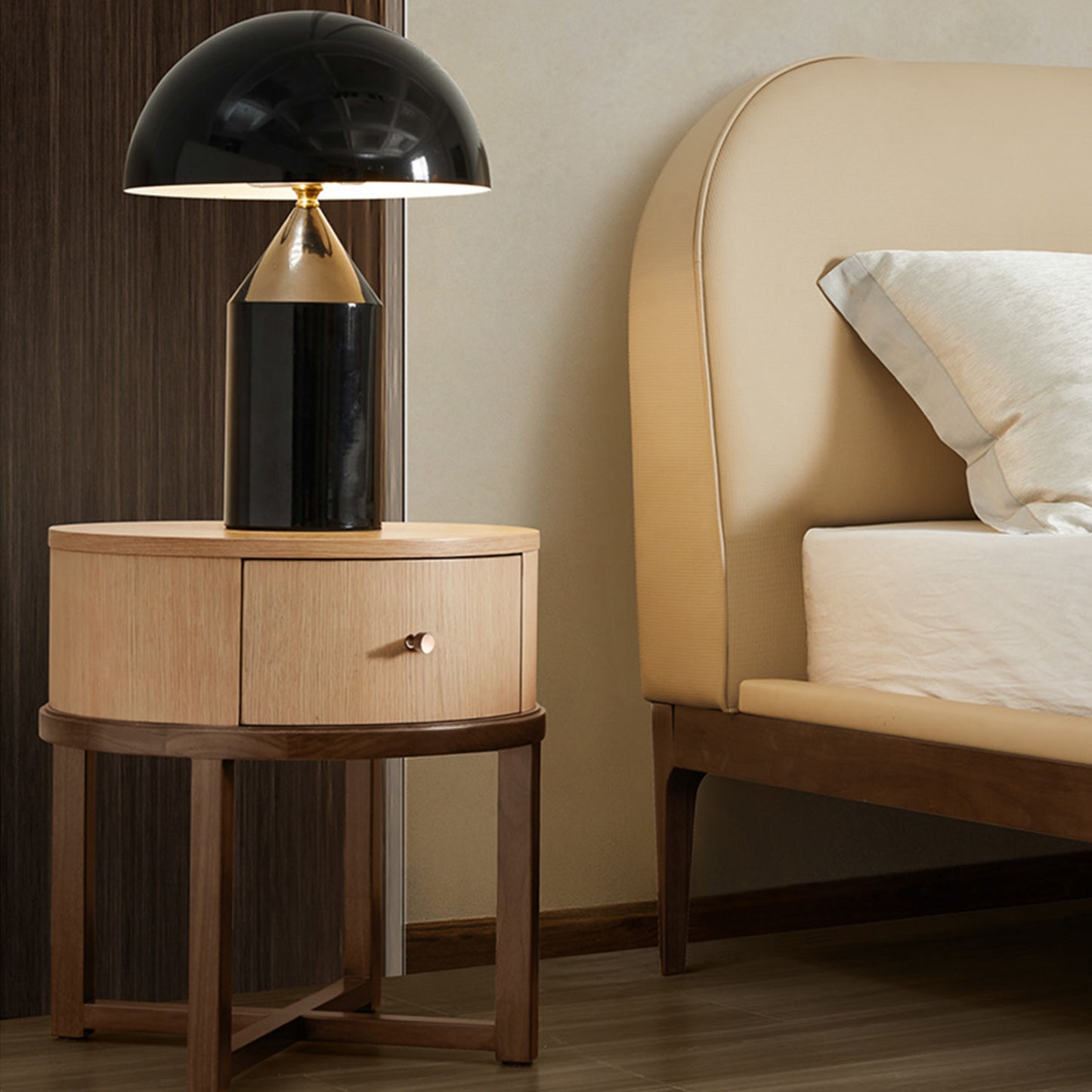 Aga 1-Drawer  Wood Bedside Table - IONS DESIGN | Dubai | UAE 