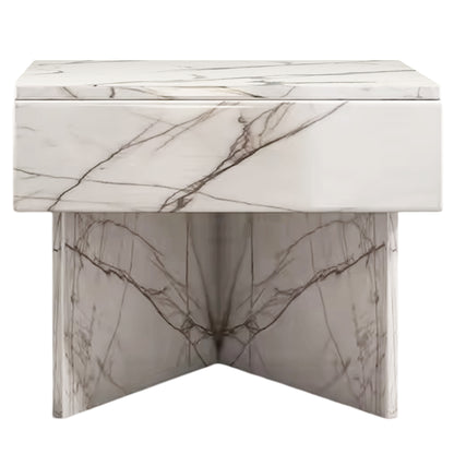 Aza Rectangular Marble Bedside Table - IONS DESIGN