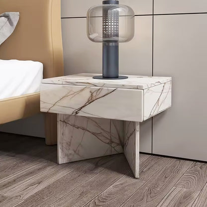 Aza Rectangular Marble Bedside Table - IONS DESIGN