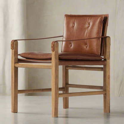 Ram Dining Armchair with Solid Wood Frame