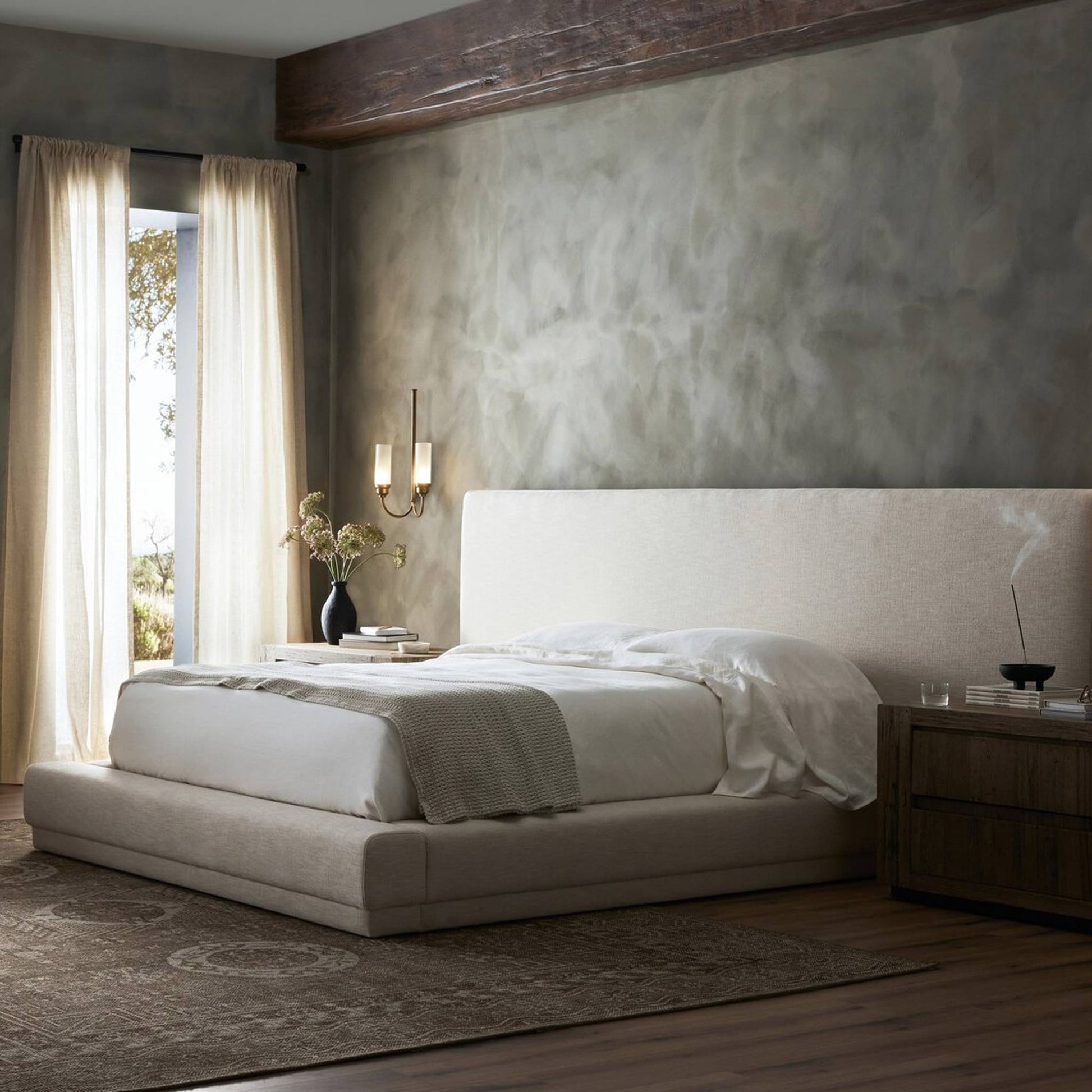 Bed with Wide Headboard | IONS DESIGN | Dubai | UAE