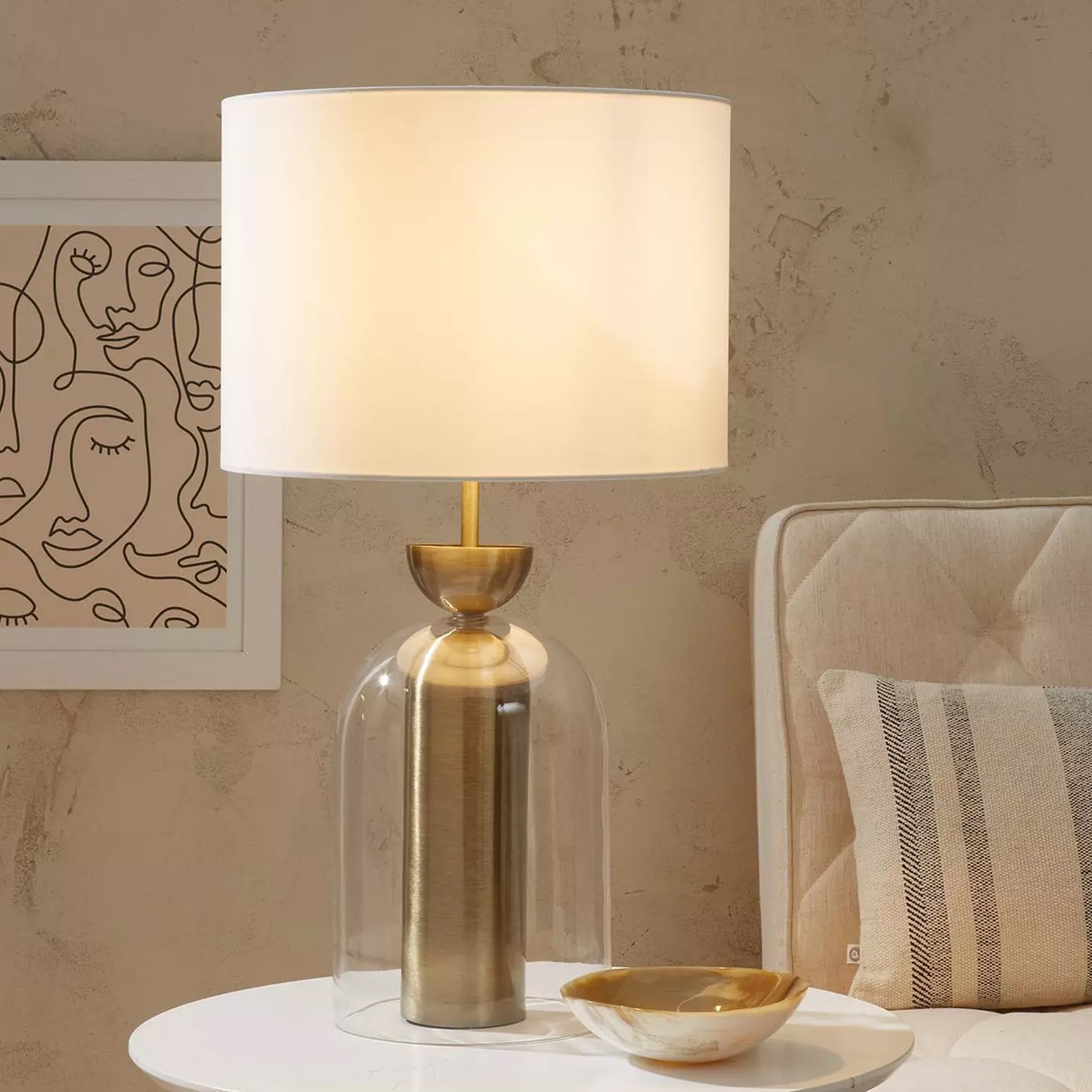 Bel Modern Table Lamp with Glass and Metal Base - IONS DESIGN | Dubai | UAE 