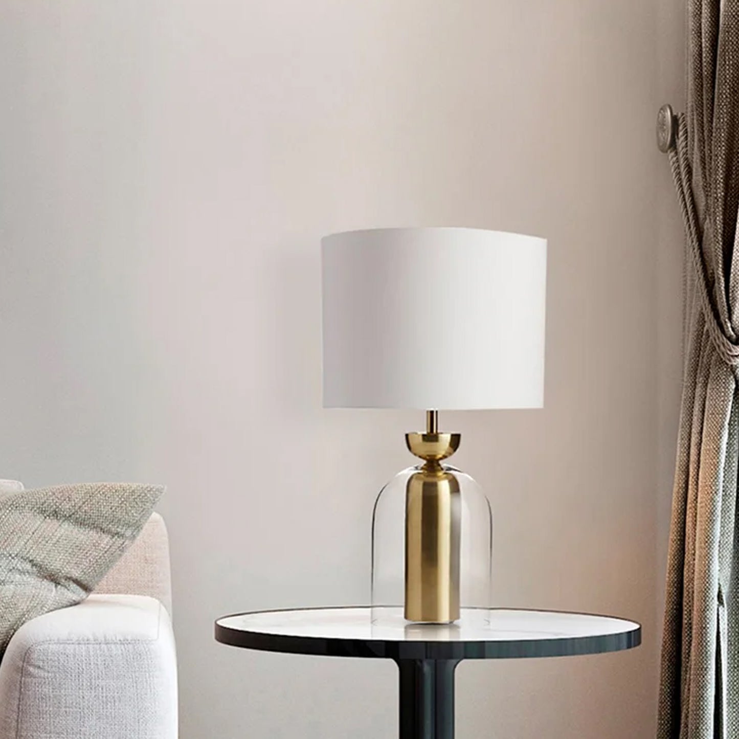 Bel Modern Table Lamp with Glass and Metal Base - IONS DESIGN | Dubai | UAE 