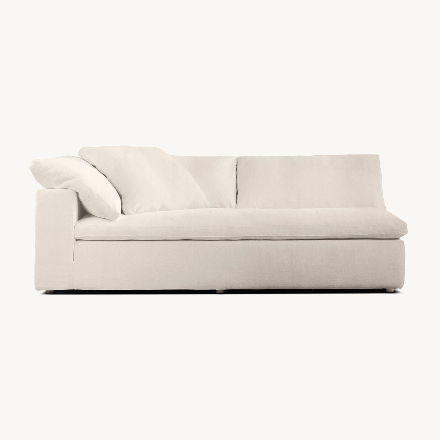 Cloud Sofa | 3 Units |  297 cm W x 225 D | Fabric Performance Linen Weave - Natural | IONS DEIGN | Dubai | UAE