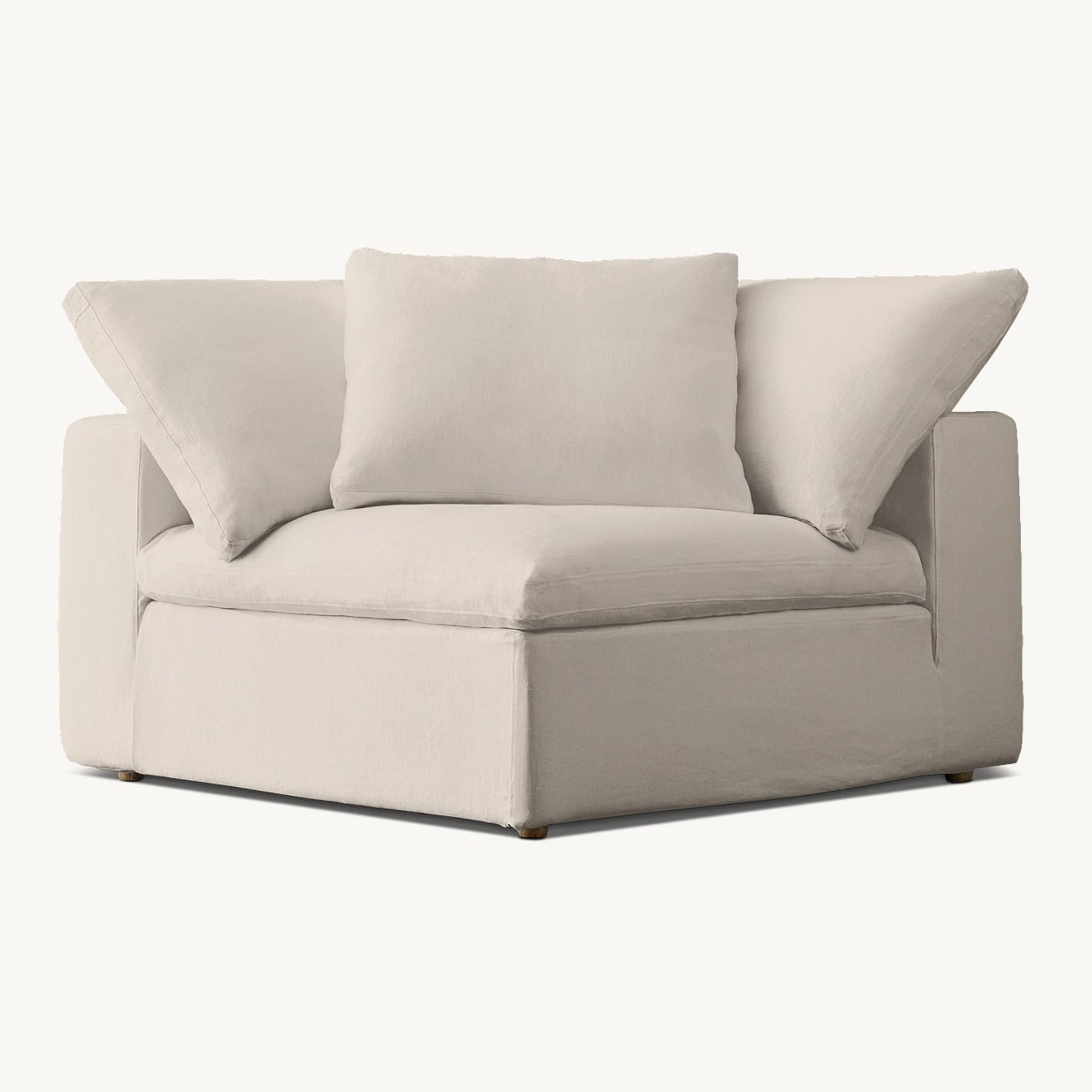 Cloud Sofa | 3 Units |  297 cm W x 225 D | Fabric Performance Linen Weave - Natural | IONS DEIGN | Dubai | UAE