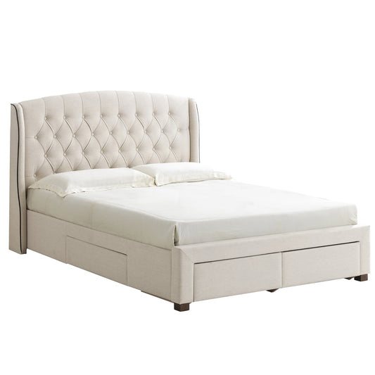 Cora Fabric Panel King Bed with Storage - IONS DESIGN