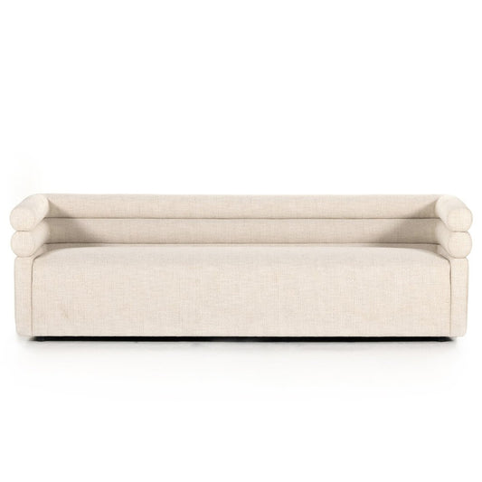 Dan Cream-Colored Fabric Sofa – 3 Seater