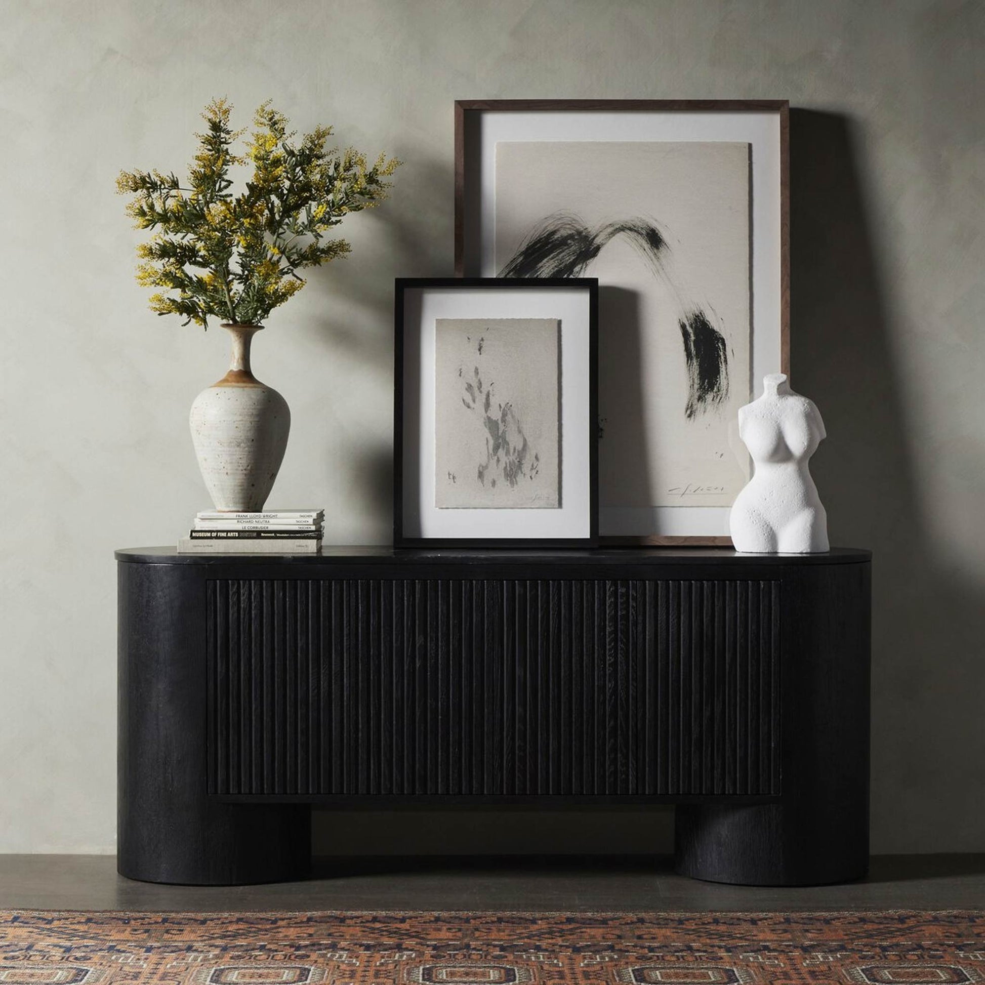 Dim Black TV Unit | IONS DESIGN | Dubai | UAE