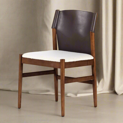 Ike Espresso Leather Back Dining Chair - IONS DESIGN | Dubai | UAE 