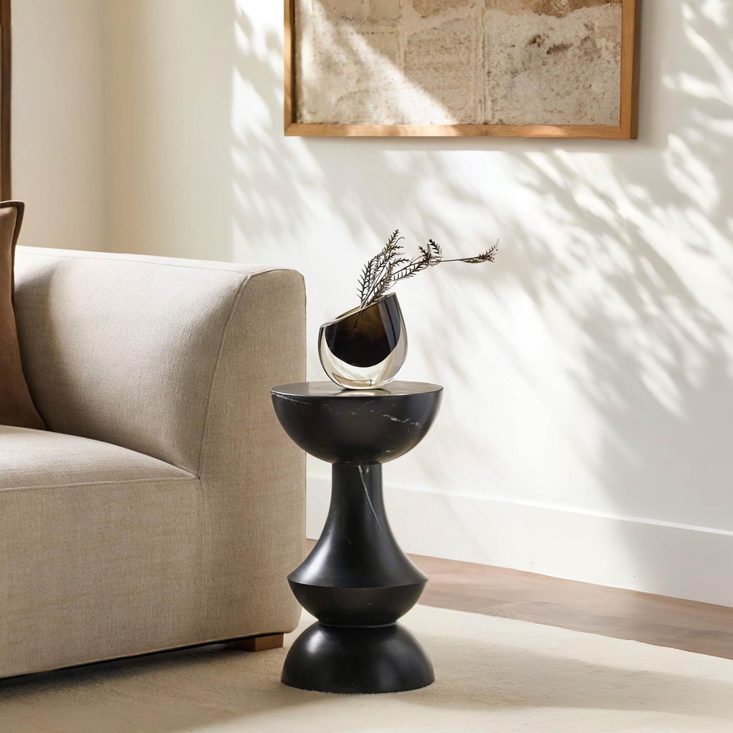 Equ Round End Table in Marble | IONS DESIGN | Dubai | UAE