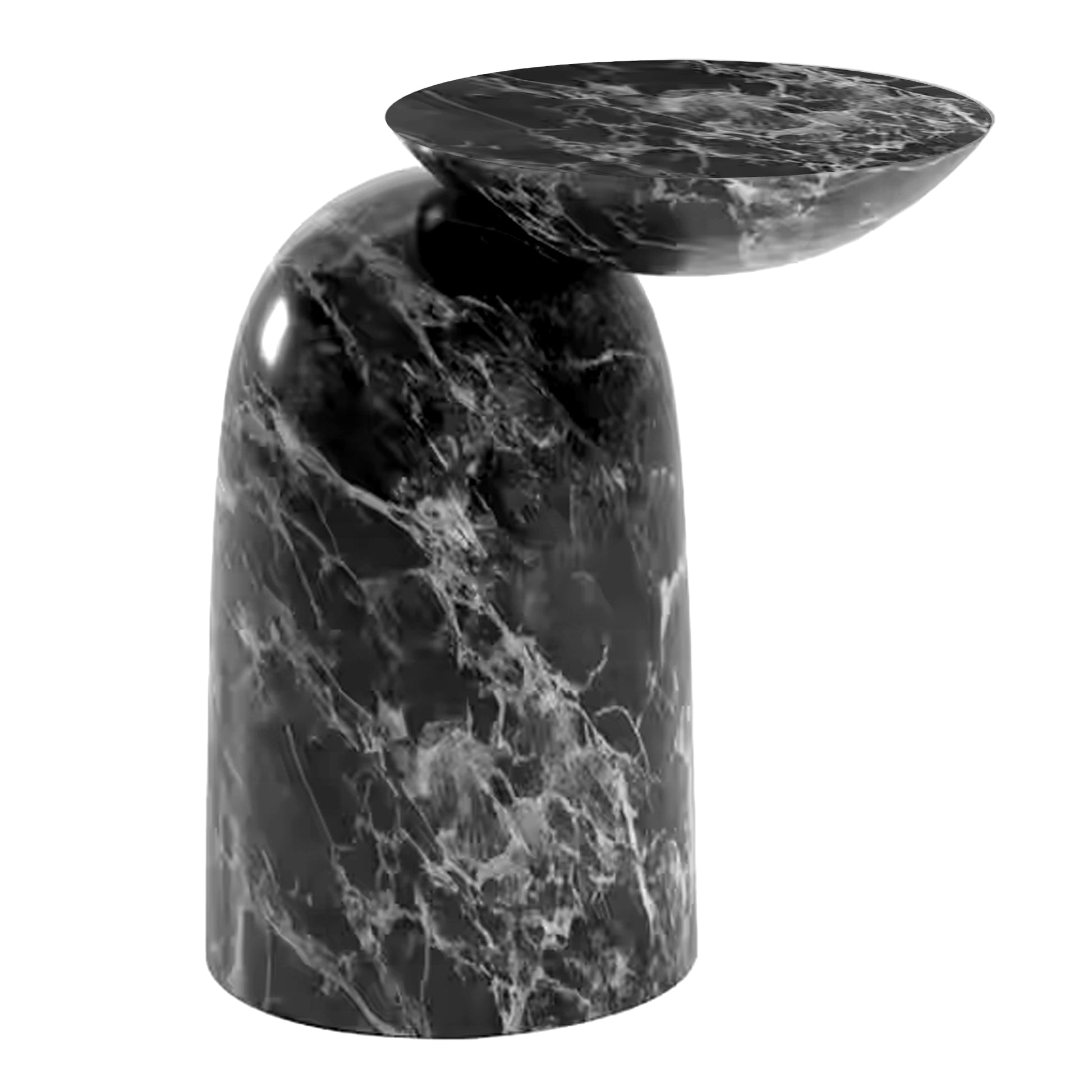 Equ Round End Table in Marble - IONS DESIGN | Dubai | UAE 