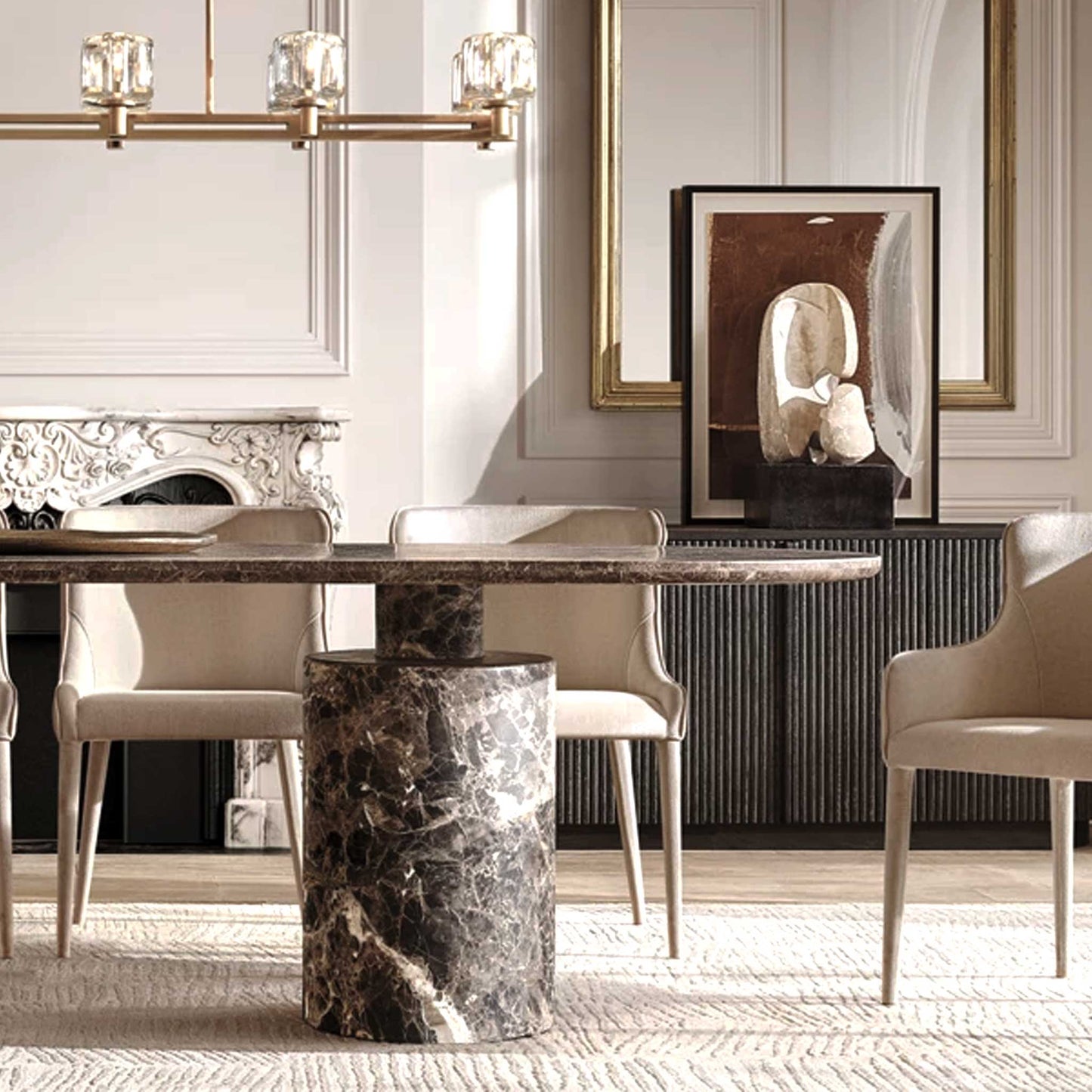 Ira Marble Table  | IONS DESIGN | RH | Dubai | UAE