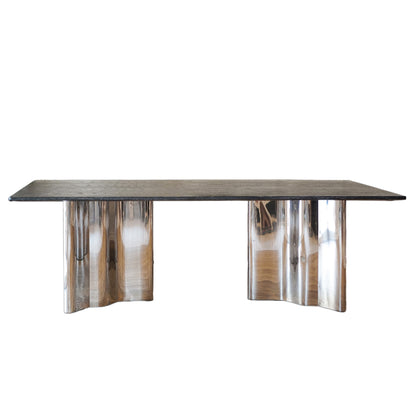 Jam Rectangular Dining Table with Wooden top - IONS DESIGN | Dubai | UAE 