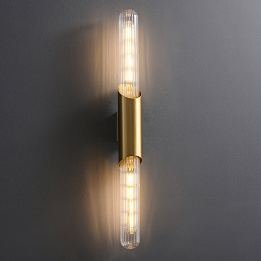 Luc  Fluted Glass Wall Lamp 