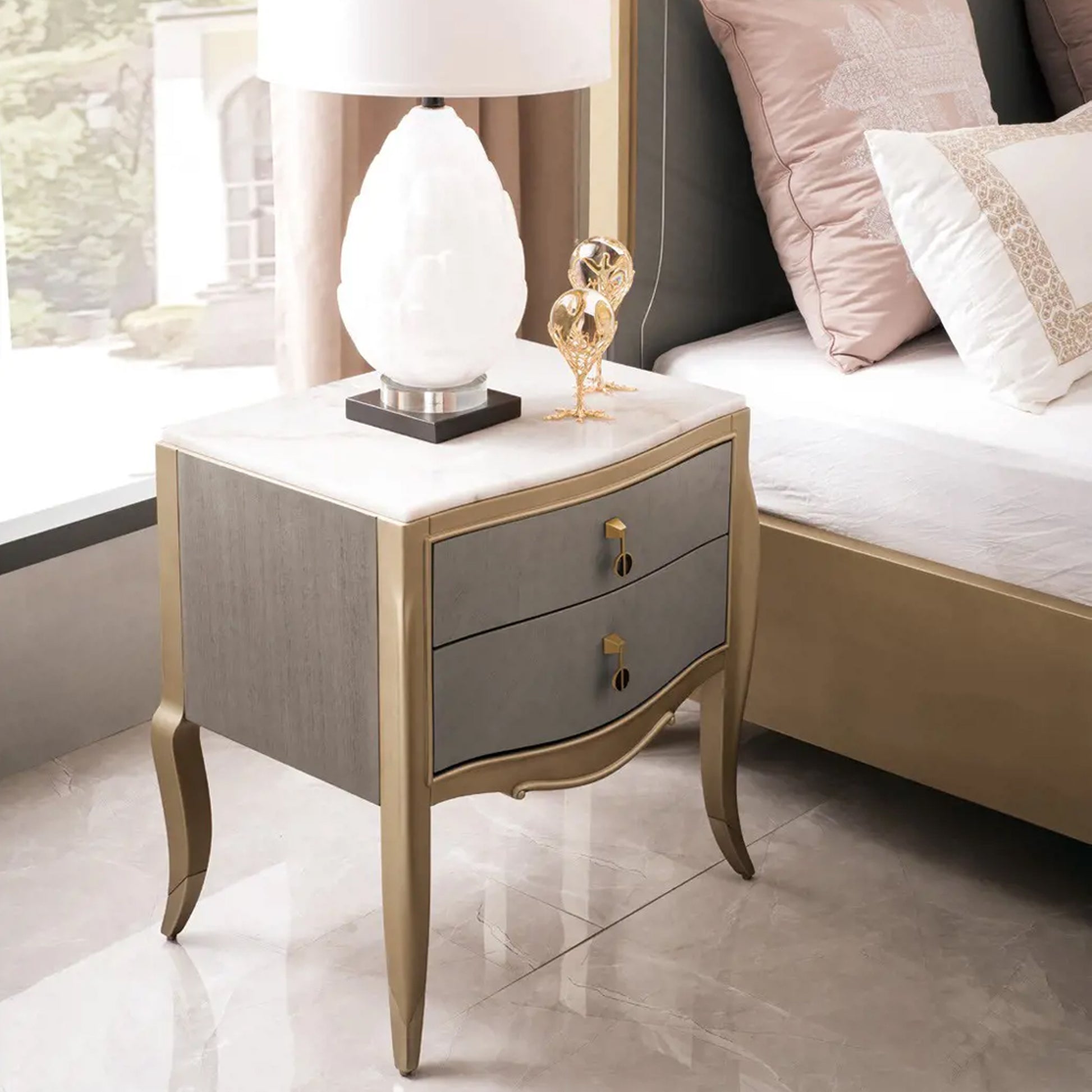 Mat Nightstand With Drawers - IONS DESIGN | Dubai | UAE 