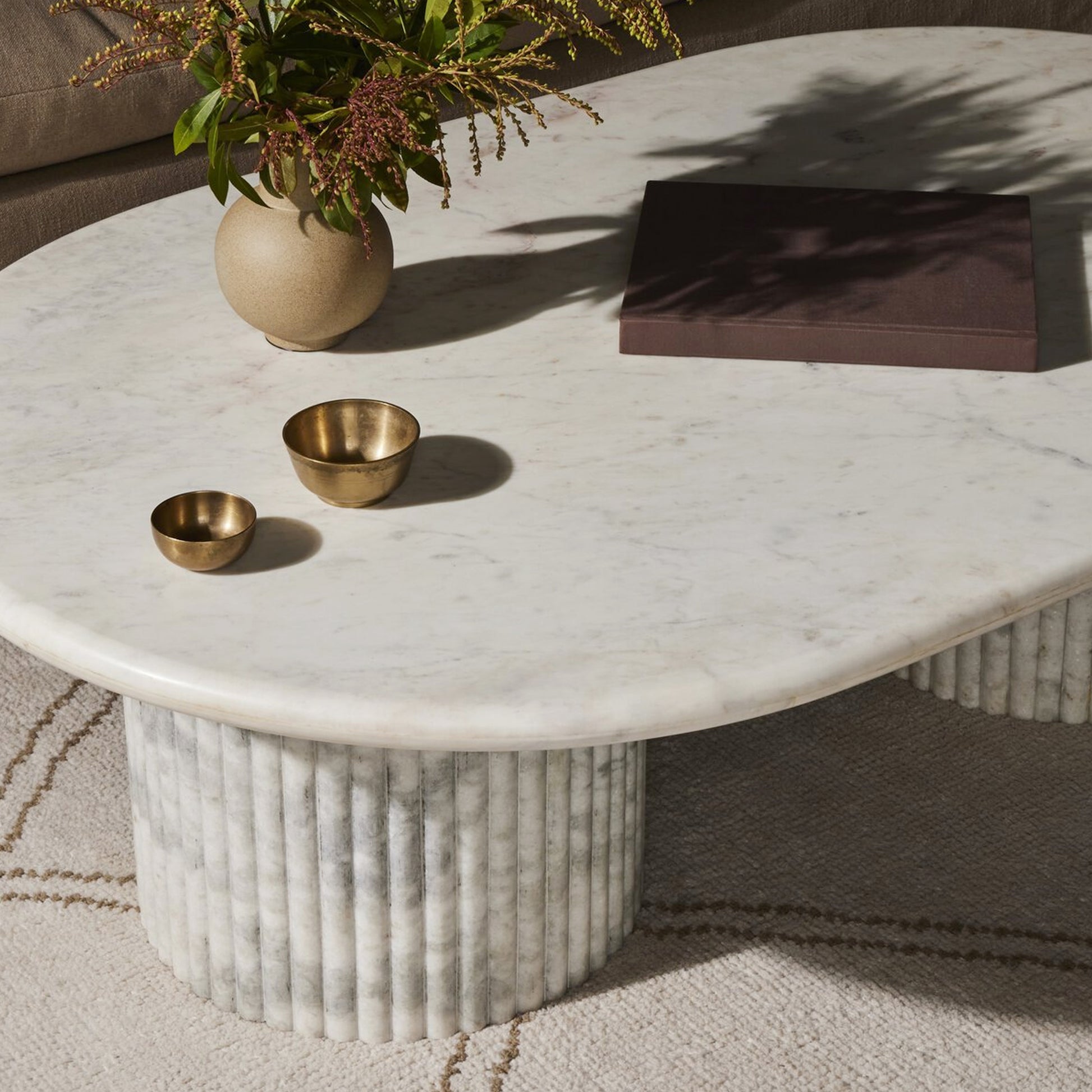 May Oval Coffee Table – Marble top - IONS DESIGN