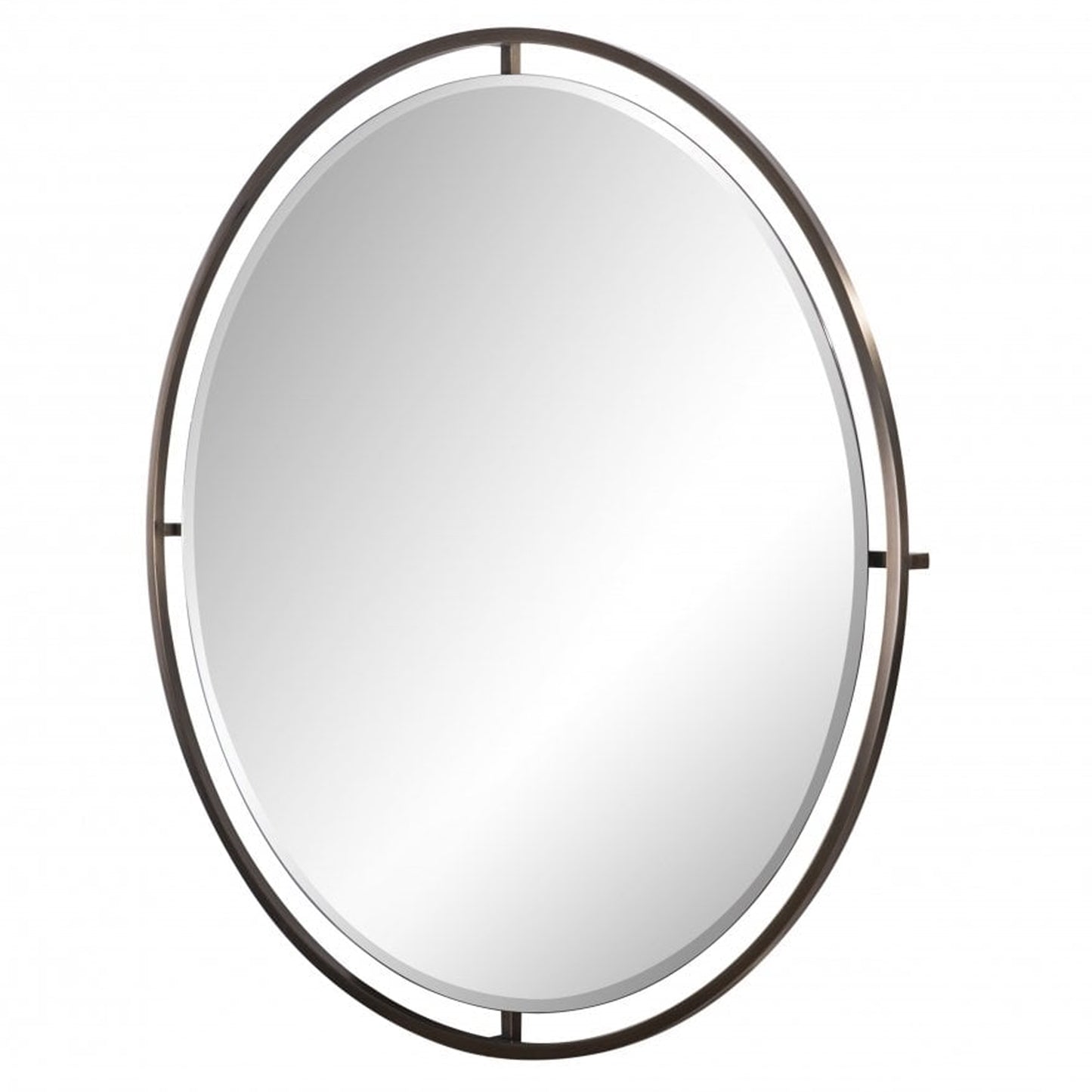 Nat Wall Mirror in Rounded Metal Frame - IONS DESIGN | Dubai | UAE 