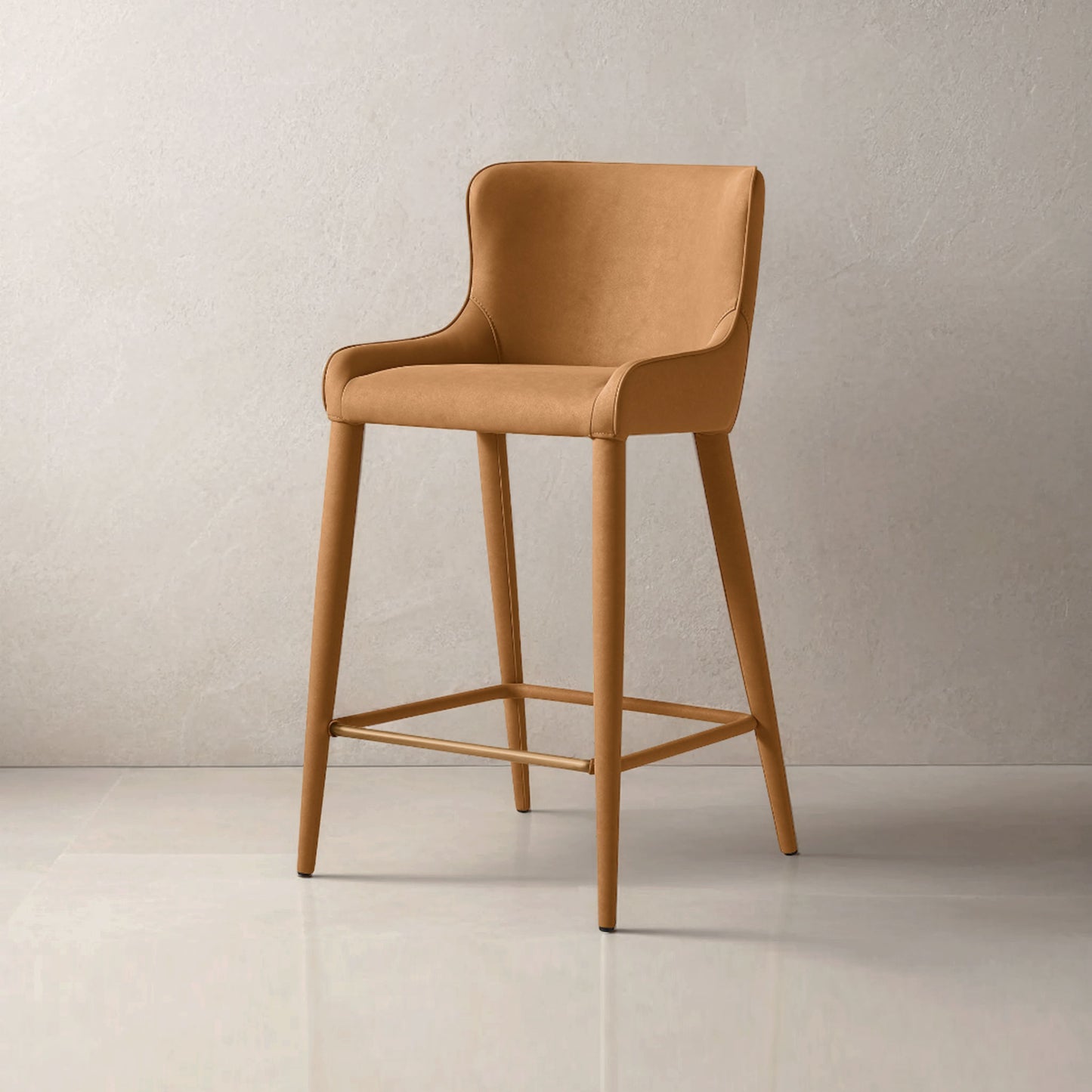 Nic Leather Counter Stool  | IONS DESIGN | RH | Dubai | UAE