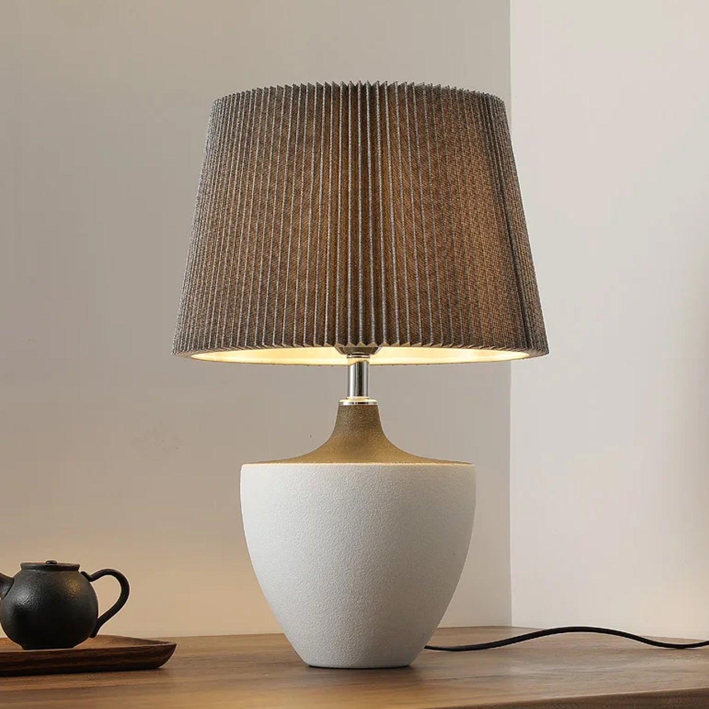 Pot Ceramic Table Lamp for Wabi Sabi Themed Interiors - IONS DESIGN | Dubai | UAE 