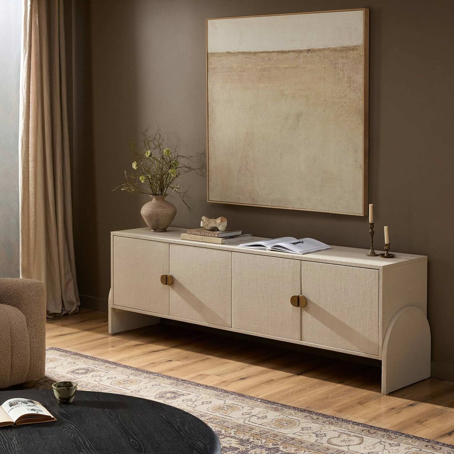 Raj White Media Cabinet  | IONS DESIGN | Dubai | UAE