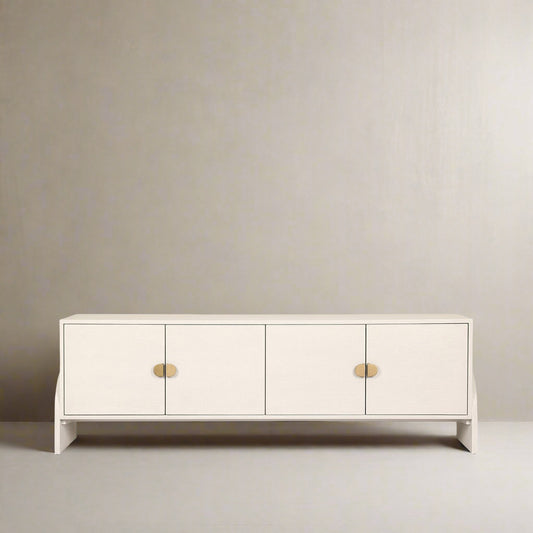 Raj White Media Cabinet  | IONS DESIGN | Dubai | UAE