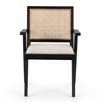 Ros Cane Back  Dining Chair with Armrest