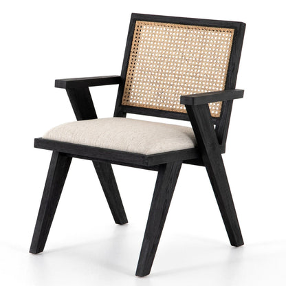 Ros Cane Back  Dining Chair with Armrest