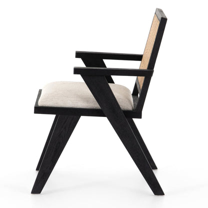 Ros Cane Back  Dining Chair with Armrest