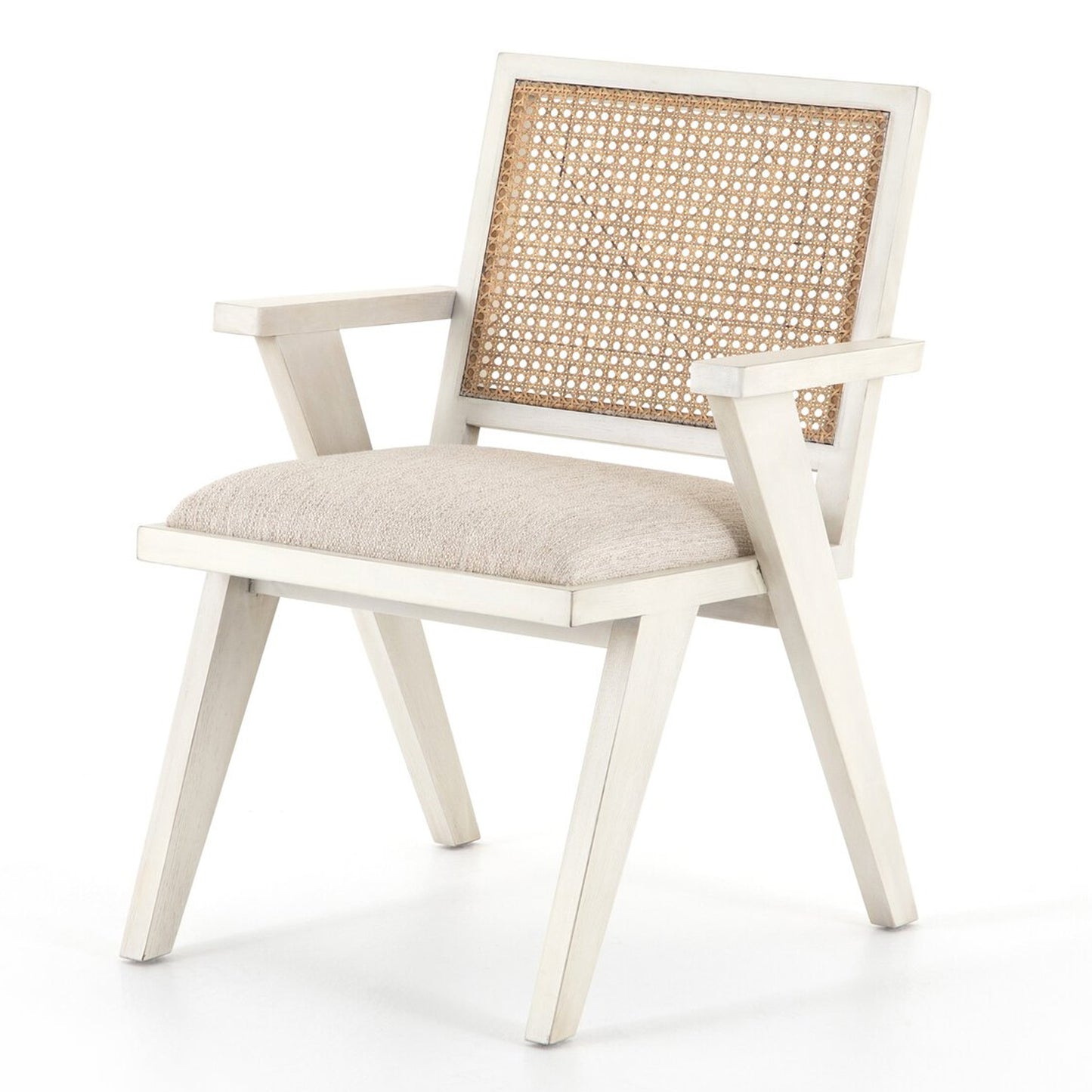 Ros Cane Back  Dining Chair with Armrest