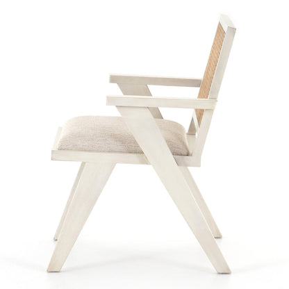 Ros Cane Back  Dining Chair with Armrest