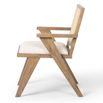 Ros Cane Back  Dining Chair with Armrest