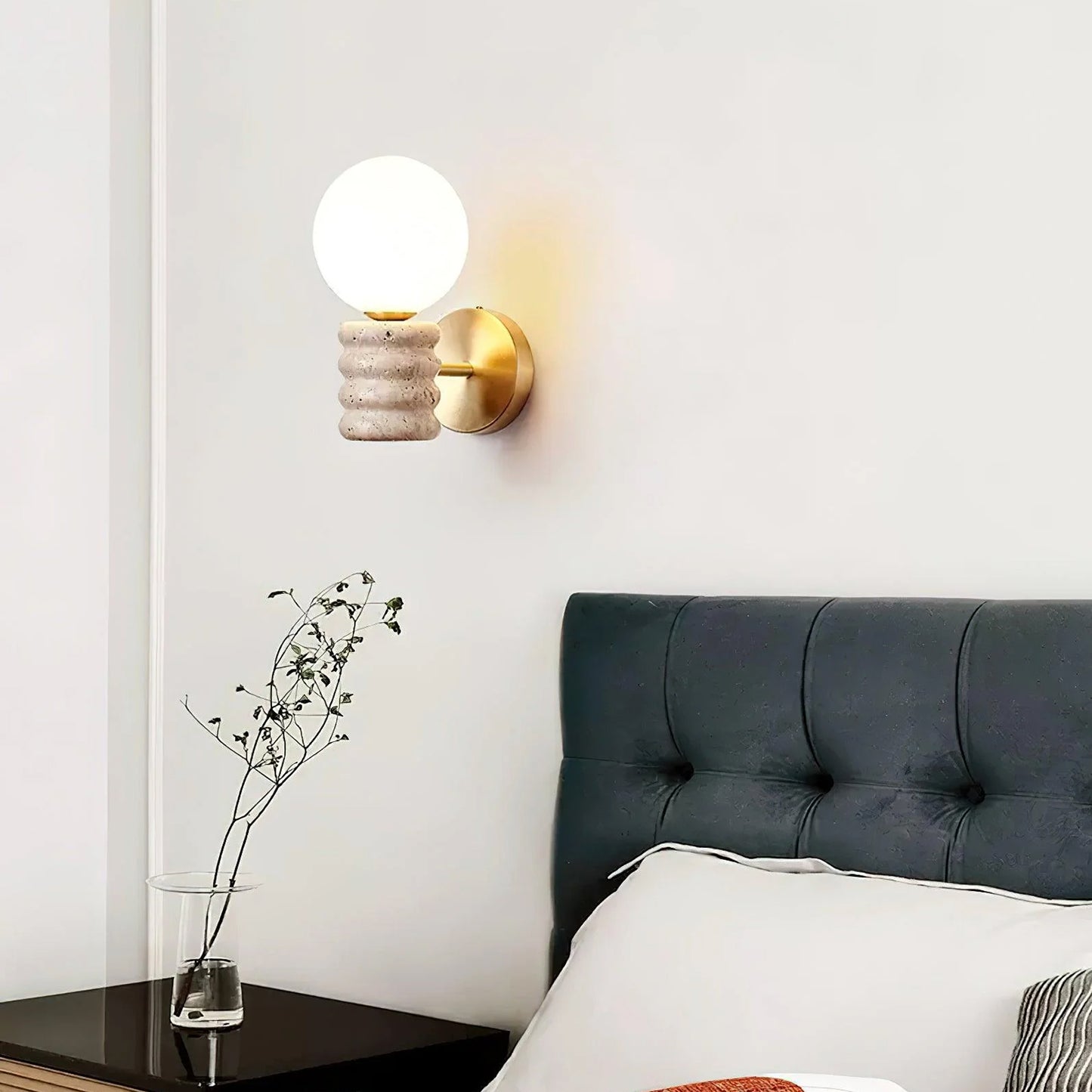 Rui Stone Wall Lamp for Bedroom - IONS DESIGN