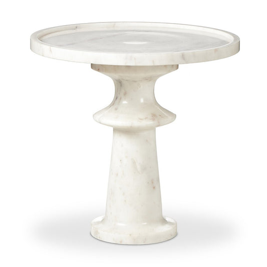 Sai End Table - White Marble - IONS DESIGN