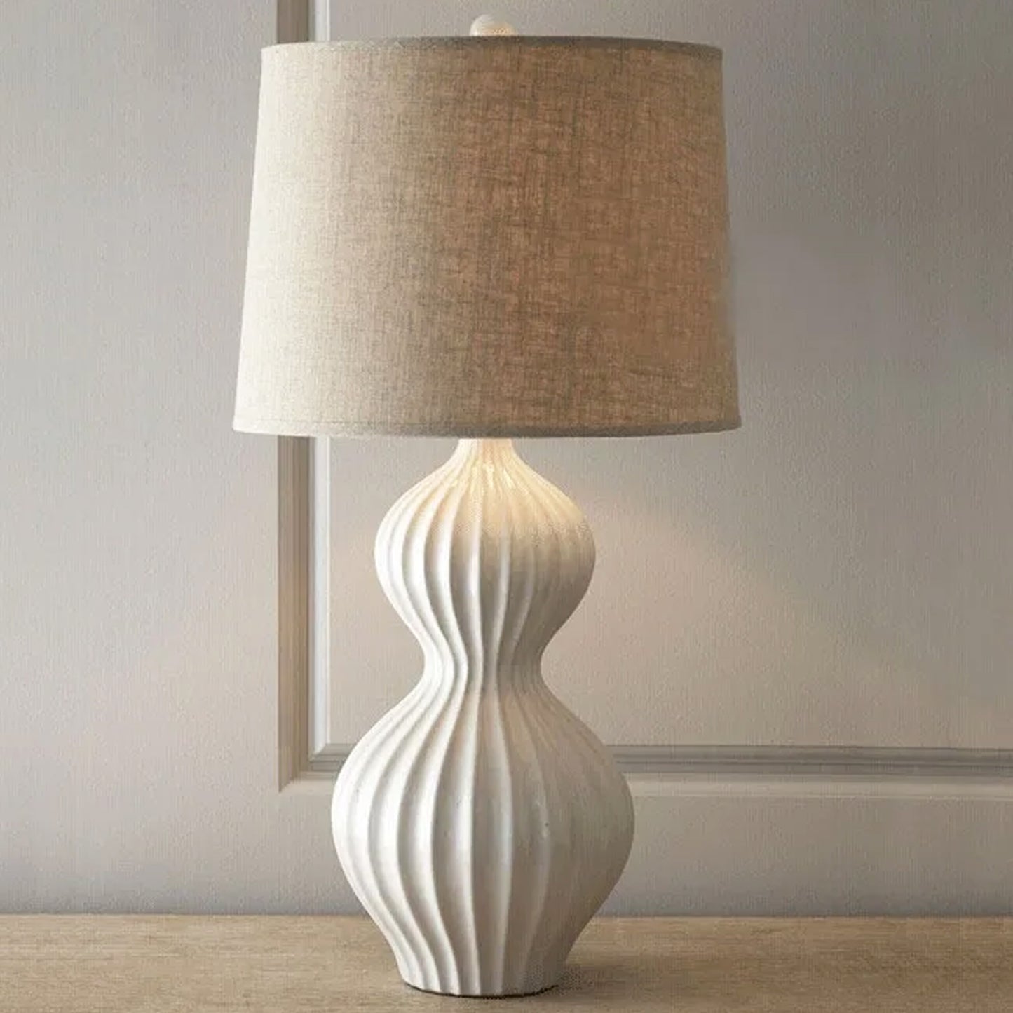 Sed Off White Ceramic Table Lamp - IONS DESIGN | Dubai | UAE 